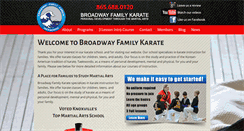 Desktop Screenshot of broadwayfamilykarate.com