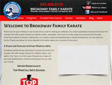 Tablet Screenshot of broadwayfamilykarate.com